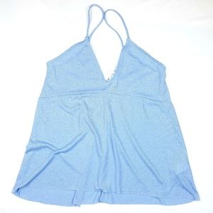 Zara Spaghetti Strap Deep V Neck Swing Tank Top